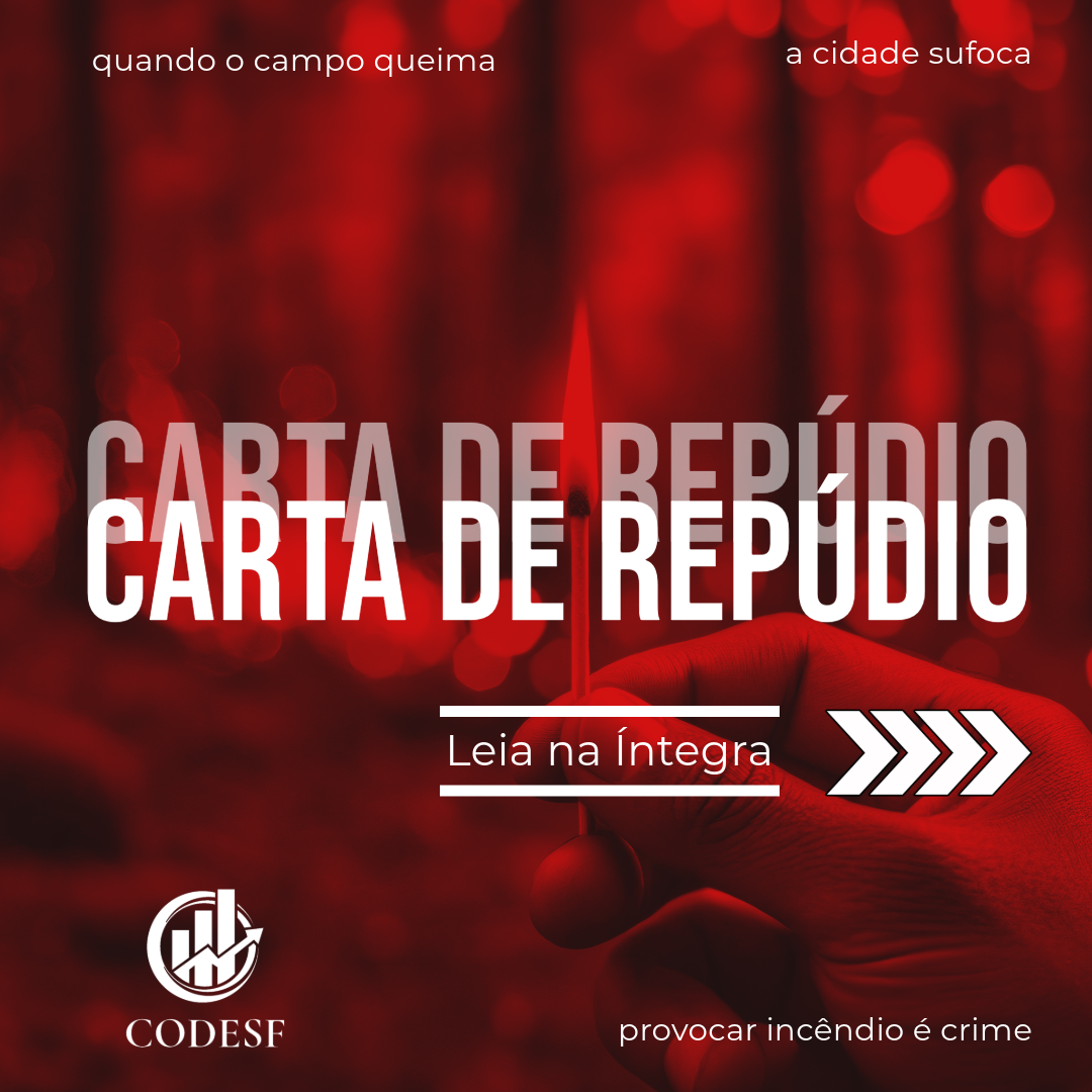 Notícia CARTA DE REPÚDIO AOS INCÊNDIOS CRIMINOSOS